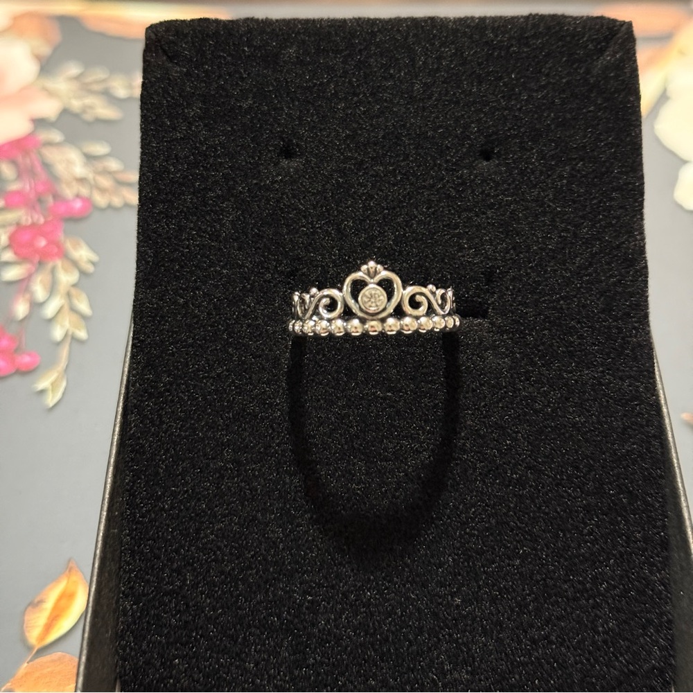 Authentic Pandora Princess Tiara Ring - Picture 3 of 4